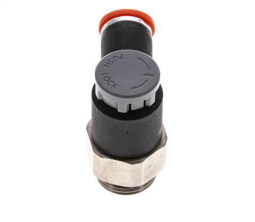 Durchflussregelventil Meter-In-Winkelstück 8 mm - G3/8'' Messing/PA 66 Sicherungsmutter