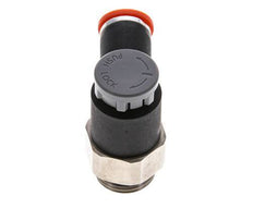 Durchflussregelventil Meter-In-Winkelstück 8 mm - G3/8'' Messing/PA 66 Sicherungsmutter