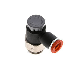 Durchflussregelventil Meter-In-Winkelstück 8 mm - G3/8'' Messing/PA 66 Sicherungsmutter