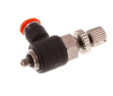Durchflussregelung Schalldämpfer Meter-In-Winkelstück 3 mm - M3 Messing/PBT