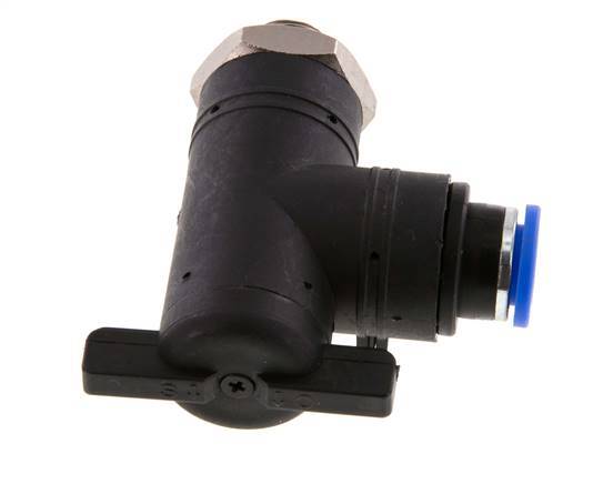 2-Wege-Kugelhahn mit Winkel 10 mm - G1/4'' Kunststoff/Messing