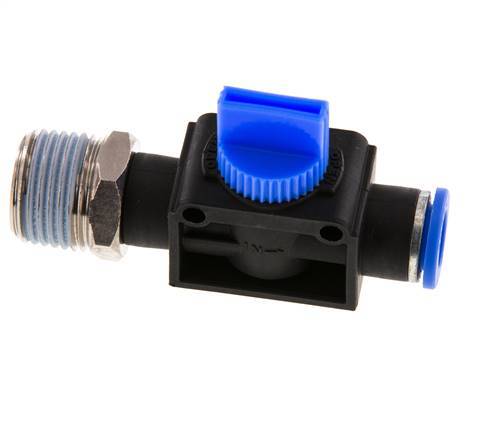 3/2-Wege-Absperr-Handventil 10 mm - R1/2'' Kunststoff/Messing Rohrseitige Entlüftung