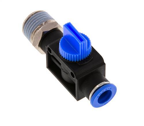 3/2-Wege-Absperr-Handventil 10 mm - R1/2'' Kunststoff/Messing Rohrseitige Entlüftung