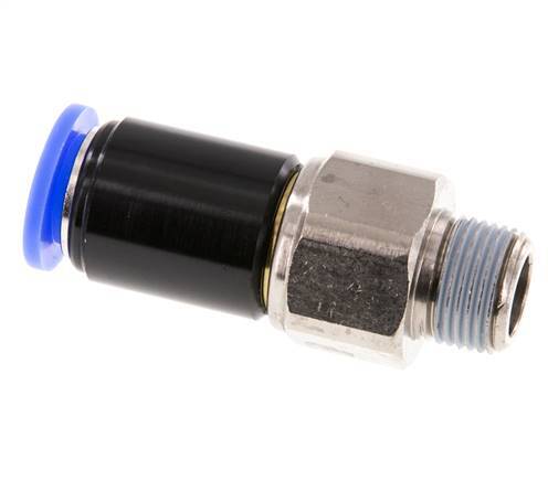 12mm & R3/8'' Drehgelenk Einsteck-Außengewinde Vernickeltes Messing/PBT NBR Drehbar