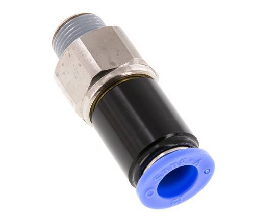 12mm & R3/8'' Drehgelenk Einsteck-Außengewinde Vernickeltes Messing/PBT NBR Drehbar