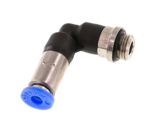 Steckverschraubung 4mm & G1/8'' männlich Selbstsichernder Winkel Messing/PBT 0-10bar (0-145psi) [2 Stück]