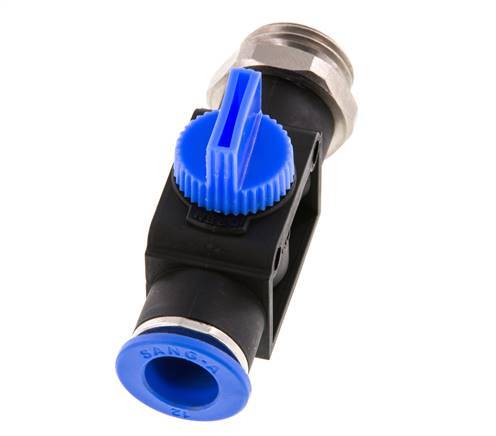 3/2-Wege-Absperr-Handventil 10 mm - R1/2'' Kunststoff/Messing Gewindeseitige Entlüftung