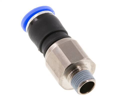 8mm & R1/8'' Drehgelenk Einsteck-Außengewinde Vernickeltes Messing/PBT NBR Drehbar