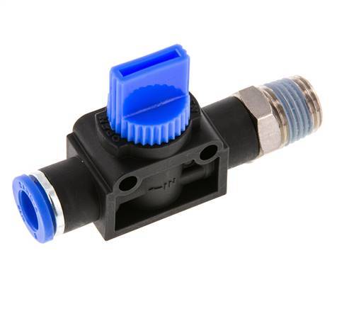 3/2-Wege-Absperr-Handventil 8 mm - R1/4'' Kunststoff/Messing Rohrseitige Entlüftung