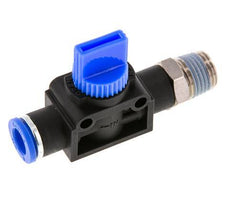3/2-Wege-Absperr-Handventil 8 mm - R1/4'' Kunststoff/Messing Rohrseitige Entlüftung