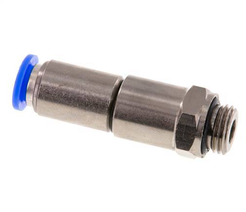 8mm & G1/4'' Schnelldrehgelenk Einsteck-Außengewinde Vernickeltes Messing/PBT NBR Drehbar