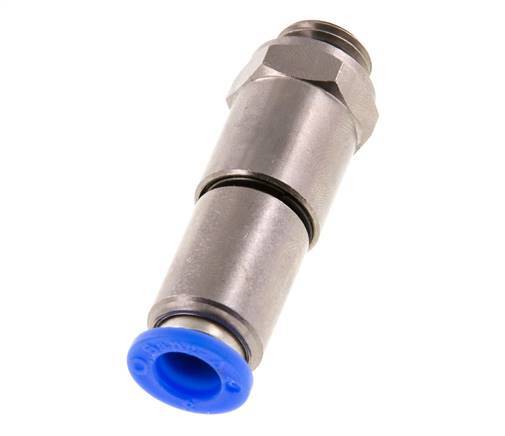 8mm & G1/4'' Schnelldrehgelenk Einsteck-Außengewinde Vernickeltes Messing/PBT NBR Drehbar
