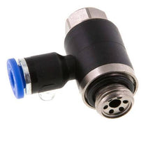 Durchflussregelungs-Schalldämpfer Auslasskrümmer 4 mm - G1/8'' Messing/PA 66 Schlitzschraube