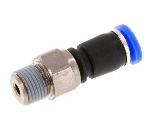 4mm & R1/8'' Drehgelenk Einsteck-Außengewinde Vernickeltes Messing/PBT NBR Drehbar