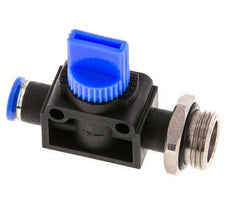 3/2-Wege-Absperr-Handventil 6 mm - G3/8'' Kunststoff/Messing Gewindeseitige Entlüftung