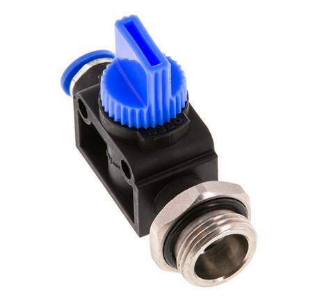 3/2-Wege-Absperr-Handventil 6 mm - G3/8'' Kunststoff/Messing Gewindeseitige Entlüftung
