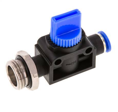 3/2-Wege-Absperr-Handventil 6 mm - G3/8'' Kunststoff/Messing Gewindeseitige Entlüftung