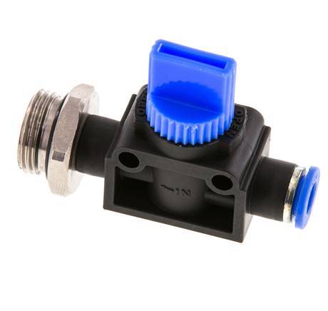 3/2-Wege-Absperr-Handventil 6 mm - G3/8'' Kunststoff/Messing Gewindeseitige Entlüftung