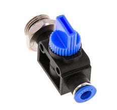 3/2-Wege-Absperr-Handventil 6 mm - G3/8'' Kunststoff/Messing Gewindeseitige Entlüftung