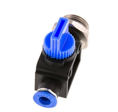 3/2-Wege-Absperr-Handventil 6 mm - G3/8'' Kunststoff/Messing Gewindeseitige Entlüftung