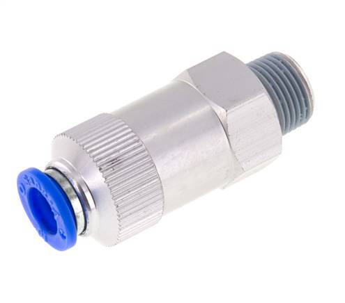 Push-In-Rückschlagventil 10mm & R3/8'' Außengewinde Aluminium 0,2-10bar (3-145psi) Gewinde-Schlauch