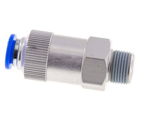 Push-In-Rückschlagventil 10mm & R3/8'' Außengewinde Aluminium 0,2-10bar (3-145psi) Gewinde-Schlauch