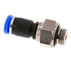 4mm & G1/8'' Drehgelenk Einsteck-Außengewinde Vernickeltes Messing/PBT NBR Drehbar