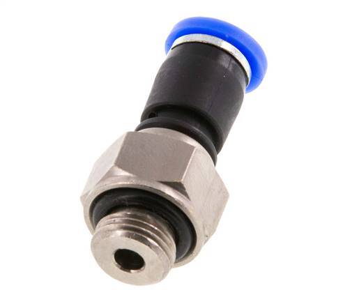 4mm & G1/8'' Drehgelenk Einsteck-Außengewinde Vernickeltes Messing/PBT NBR Drehbar