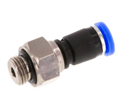 4mm & G1/8'' Drehgelenk Einsteck-Außengewinde Vernickeltes Messing/PBT NBR Drehbar