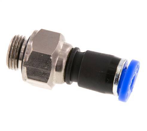 4mm & G1/8'' Drehgelenk Einsteck-Außengewinde Vernickeltes Messing/PBT NBR Drehbar