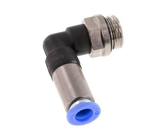Steckverschraubung 8mm & G3/8'' männlich Selbstsicherndes Winkelstück Messing/PBT 0-10bar (0-145psi)