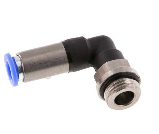 Steckverschraubung 8mm & G3/8'' männlich Selbstsicherndes Winkelstück Messing/PBT 0-10bar (0-145psi)
