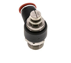 Durchflussregelung Schalldämpfer Meter-In Winkel 12 mm - G1/2'' Messing/PA 66