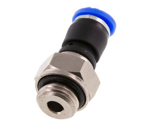 6mm & G1/4'' Drehgelenk Einsteck-Außengewinde Vernickeltes Messing/PBT NBR Drehbar