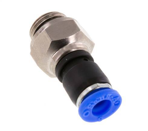 6mm & G1/4'' Drehgelenk Einsteck-Außengewinde Vernickeltes Messing/PBT NBR Drehbar