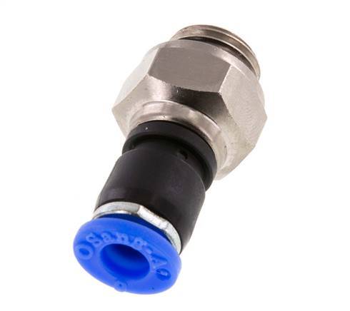 6mm & G1/4'' Drehgelenk Einsteck-Außengewinde Vernickeltes Messing/PBT NBR Drehbar