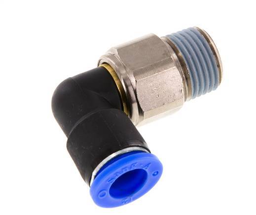 12mm & R1/2'' Ellbogen-Drehgelenk Einsteck-Außengewinde Vernickeltes Messing/PBT NBR Drehbar