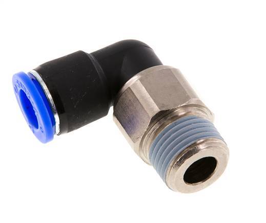 12mm & R1/2'' Ellbogen-Drehgelenk Einsteck-Außengewinde Vernickeltes Messing/PBT NBR Drehbar
