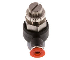 Durchflussregelungs-Schalldämpfer-In-Winkelstück 4 mm - R1/4'' Messing/PA 66