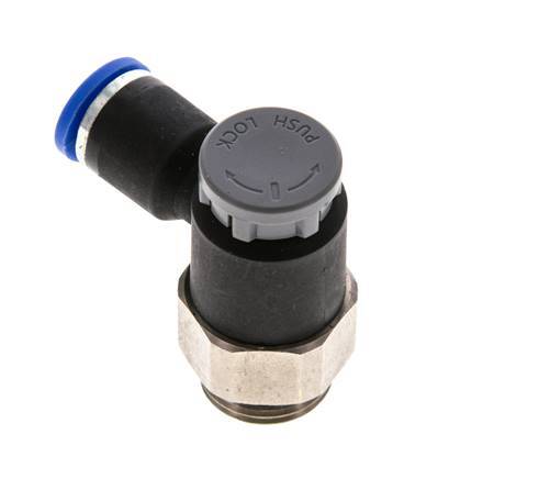 Durchflussregelventil Abgangswinkel 8 mm - G3/8'' Messing/PA 66 Sicherungsmutter