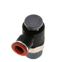 Durchflussregelventil Meter-In-Winkelstück 10 mm - R1/2'' Messing/PA 66 Sicherungsmutter