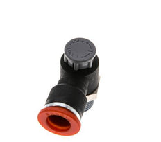 Durchflussregelventil Meter-In-Winkelstück 10 mm - R1/4'' Messing/PA 66 Sicherungsmutter