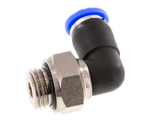 6mm & G1/4'' Winkel-Drehgelenk Einsteck-Außengewinde Vernickeltes Messing/PBT NBR Drehbar