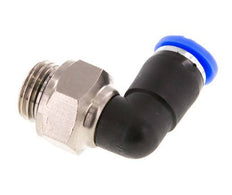 6mm & G1/4'' Winkel-Drehgelenk Einsteck-Außengewinde Vernickeltes Messing/PBT NBR Drehbar