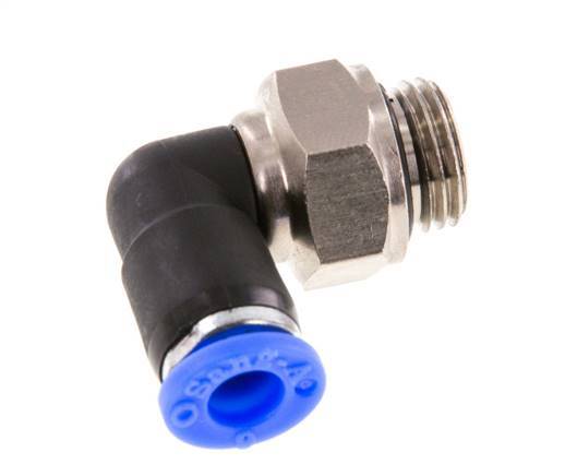 6mm & G1/4'' Winkel-Drehgelenk Einsteck-Außengewinde Vernickeltes Messing/PBT NBR Drehbar