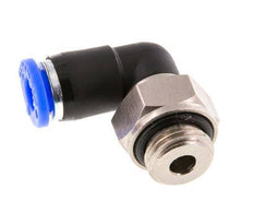 6mm & G1/4'' Winkel-Drehgelenk Einsteck-Außengewinde Vernickeltes Messing/PBT NBR Drehbar