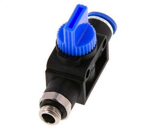 3/2-Wege-Absperr-Handventil 8 mm - G1/8'' Kunststoff/Messing Rohrseitige Entlüftung