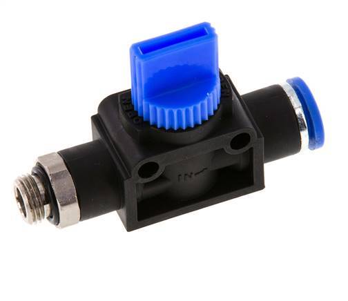 3/2-Wege-Absperr-Handventil 8 mm - G1/8'' Kunststoff/Messing Rohrseitige Entlüftung