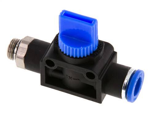 3/2-Wege-Absperr-Handventil 8 mm - G1/8'' Kunststoff/Messing Rohrseitige Entlüftung