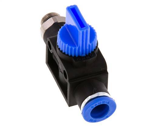 3/2-Wege-Absperr-Handventil 8 mm - G1/8'' Kunststoff/Messing Rohrseitige Entlüftung